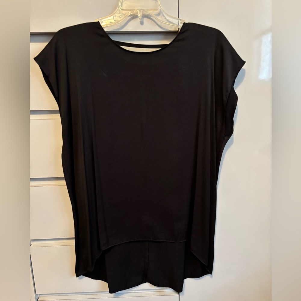 EUC Black Asymmetric Blouse- Fits Size XL/XXL.